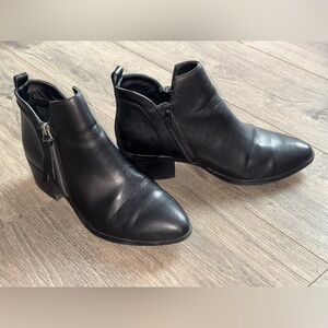 Black Ankle Boots with Zipper